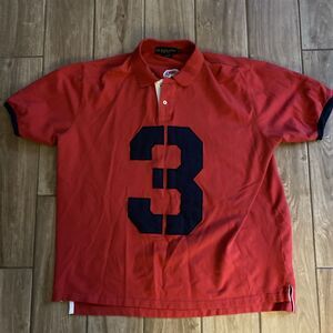 U.S. POLO ASSN Red Men's 2XL Embroidered USA Rugby Polo Shirt